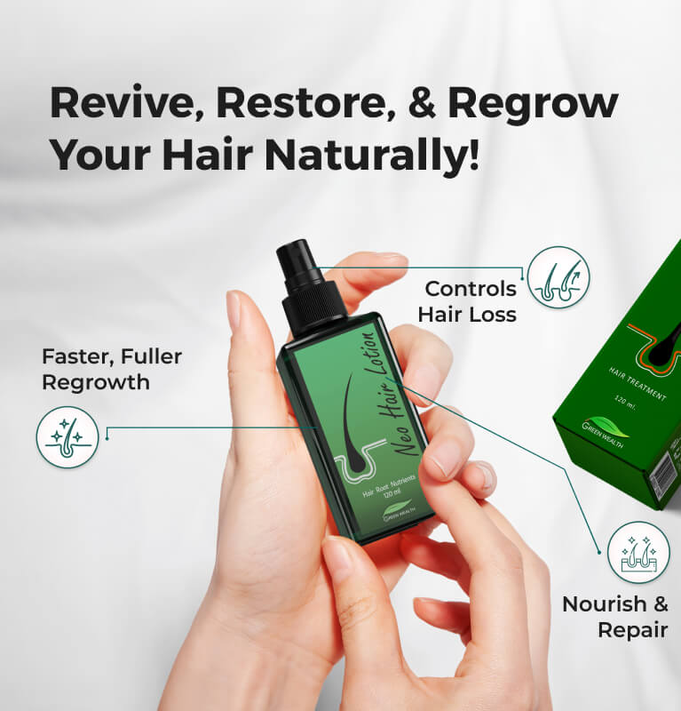 Regrow Hair with Neo Hair Lotion in Dubai | Green Wealth, UAE